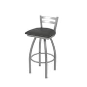 HOLLAND BAR STOOL CO OD411 Jackie Low Back Stainless Steel 25 Swivel Outdoor Counter Stool with Breeze Graphite Seat OD41125SSOD003